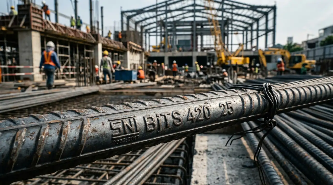 Cara memilih besi beton yang kuat dan sesuai standar SNI untuk proyek gedung